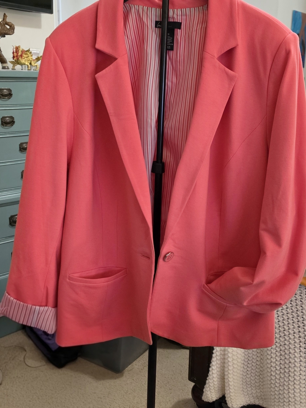 Lane Bryant Pink Single-Button Blazer